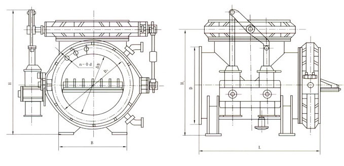 气/液动三通切换阀(图2) 气/液动三通切换阀(图2)