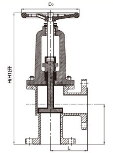 J44F46衬氟角式截止阀(图2) J44F46衬氟角式截止阀(图2)