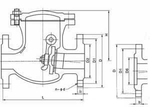 H44N天然气旋启式止回阀(图2)